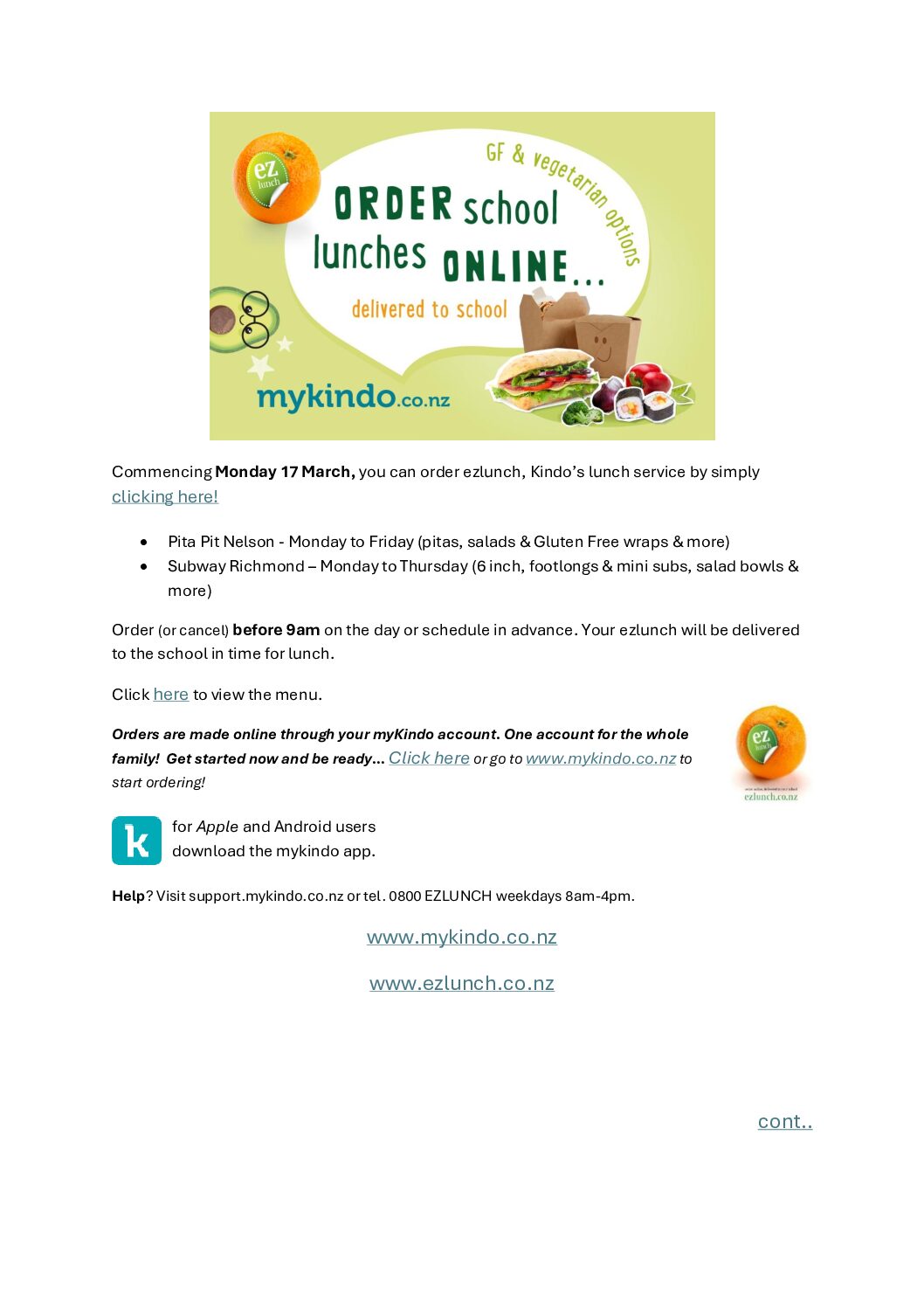 Garin Tuck Shop Closed *Important Notice*