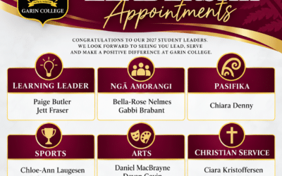 2027 Student Leadership Appointments
