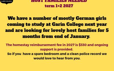 Host families needed for 2027